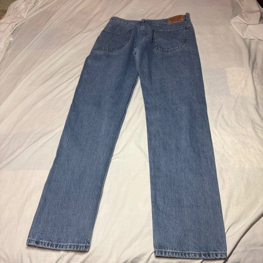Levis 505 Mens Regular Fit Straight Leg Jeans Blue Medium Wash W36 L34 Zip Fly